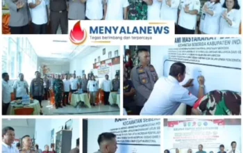 Dengan Diprakarsai Polres Inhu Dimomen Hari Bhayangkara, Warga Desa Seresam Deklarasi Kampung Bebas Narkoba