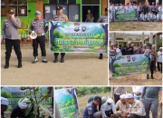 Polsek Peranap” Gerakan Cinta Lingkungan Dan Peduli Hutan, Dipompes Alhusna Indragiri dan Majelis Zikir Darul Muklasin Peranap