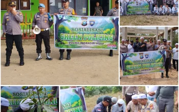 Polsek Peranap” Gerakan Cinta Lingkungan Dan Peduli Hutan, Dipompes Alhusna Indragiri dan Majelis Zikir Darul Muklasin Peranap
